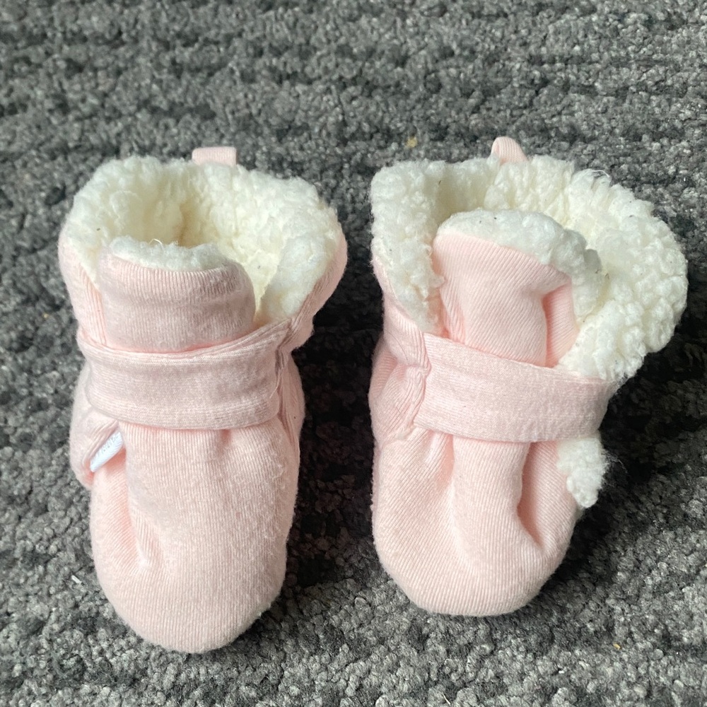 Pink Baby Booties 3-6 months